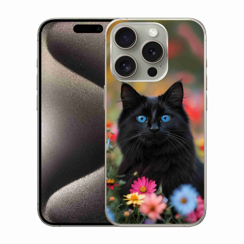 mmCase gél tok az iPhone 15 Pro-hoz – fekete cica 4