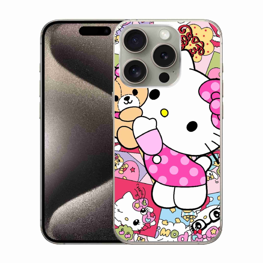 mmCase gél tok az iPhone 15 Pro-hoz – aranyos cica