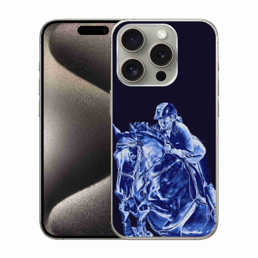 Zselés borítás mmCase iPhone 15 Pro készülékhez - versenyló