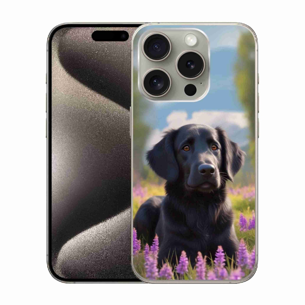 mmCase gél tok az iPhone 15 Pro-hoz – elegáns fekete retriever