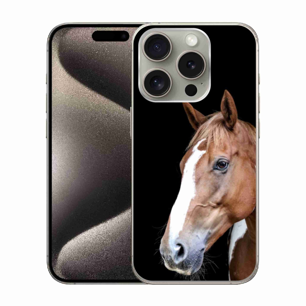 Zselés borítás mmCase iPhone 15 Pro készülékhez - barna ló 3