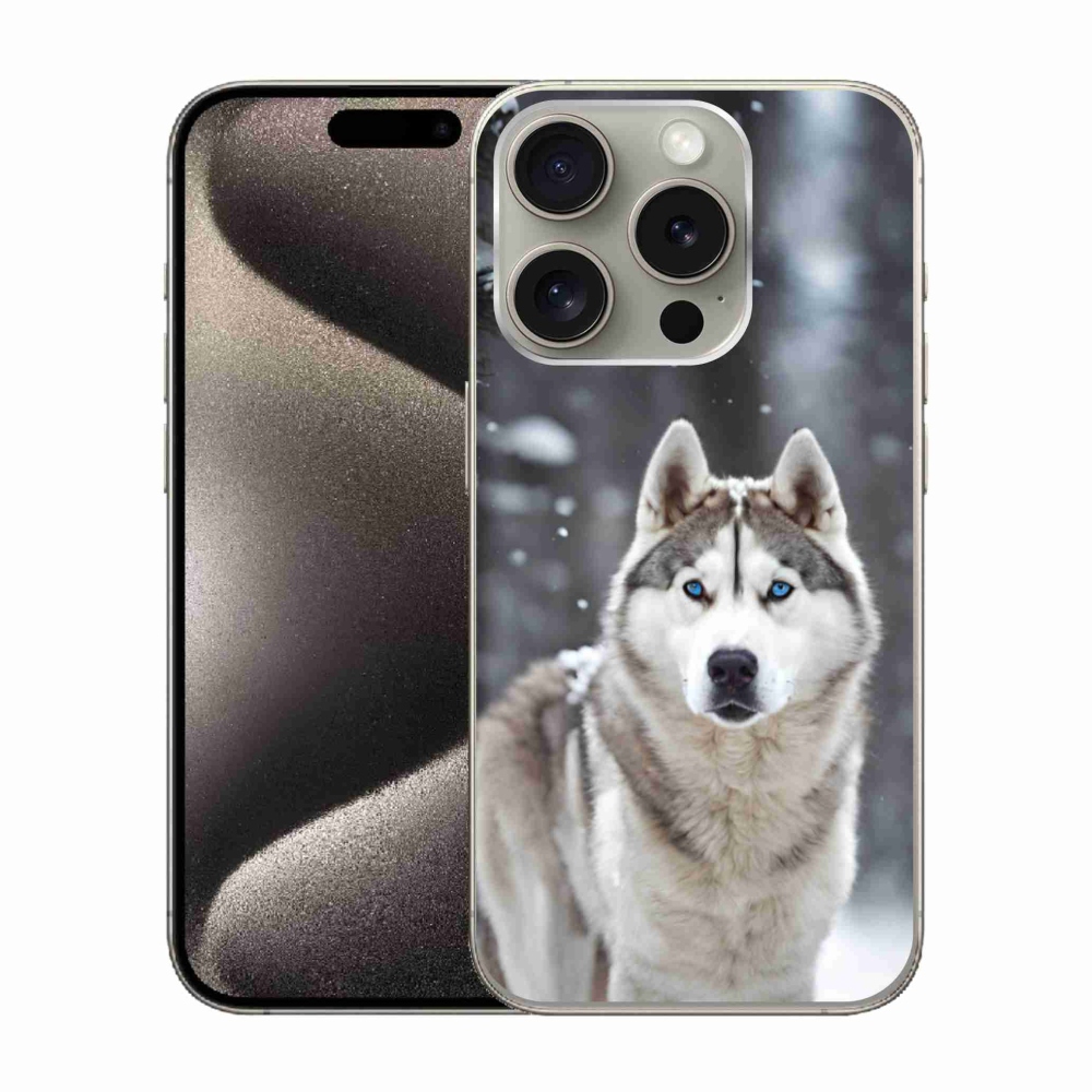 Zselés borítás mmCase iPhone 15 Pro készülékhez - husky 2