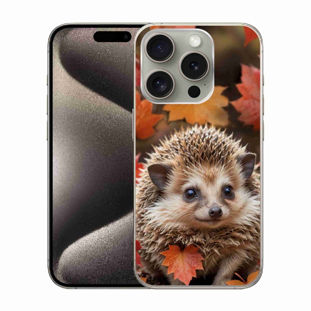 mmCase gél tok az iPhone 15 Pro-hoz – sün a levelek között