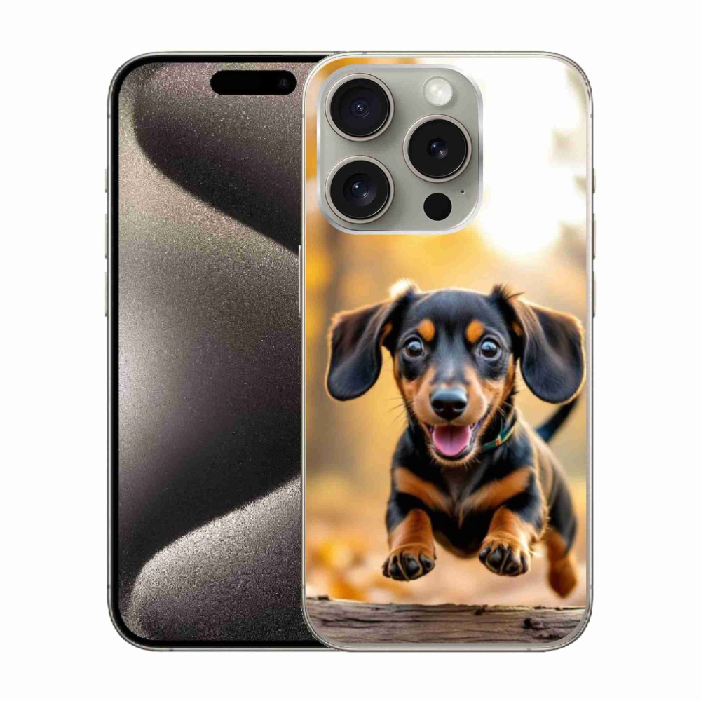 Zselés borítás mmCase iPhone 15 Pro készülékhez - tacskó 2