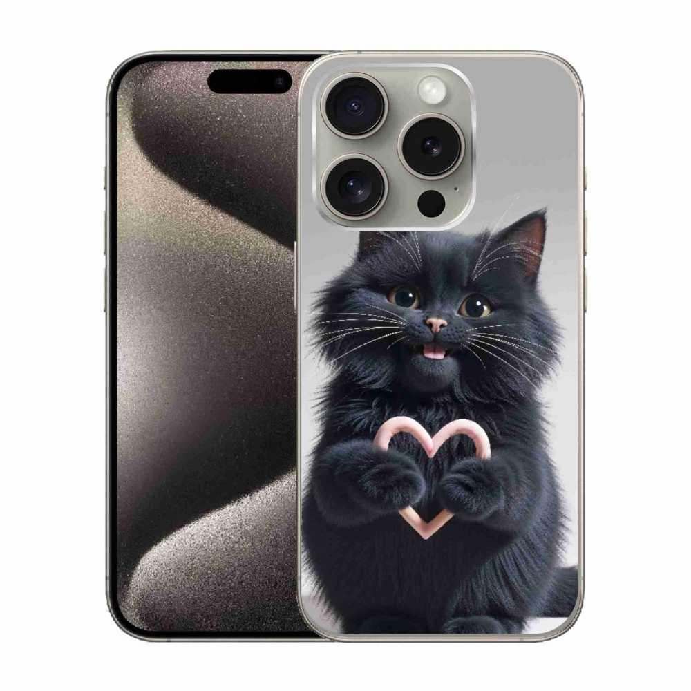 mmCase gél tok az iPhone 15 Pro-hoz – macskás szerelem 3