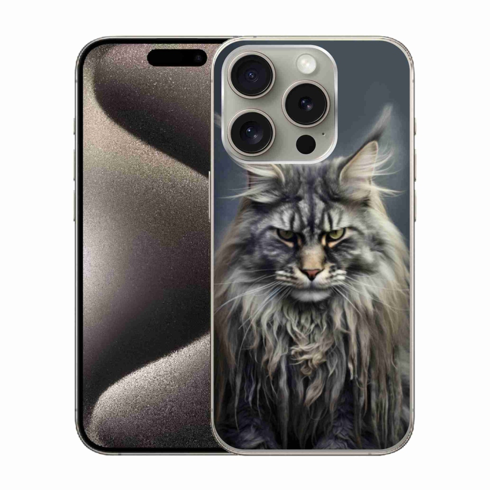 Zselés borítás mmCase iPhone 15 Pro készülékhez - macskaszem nézet 4