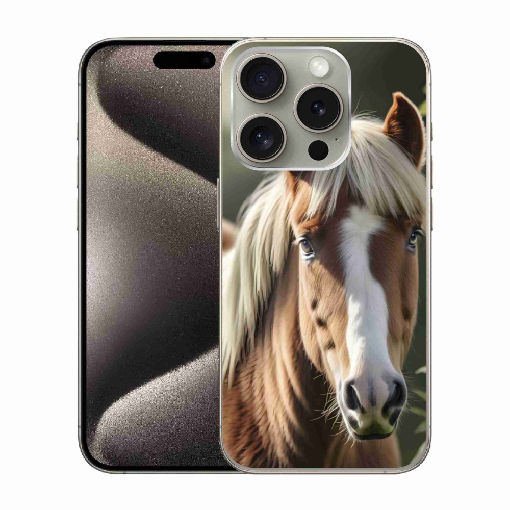 mmCase gél tok az iPhone 15 Pro-hoz – világos sörényű ló