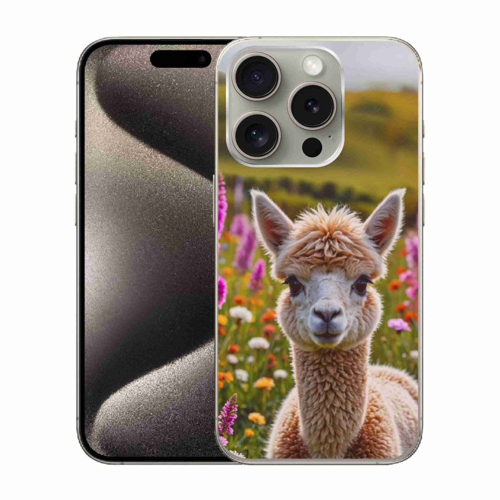 mmCase gél tok az iPhone 15 Pro-hoz – láma a réten