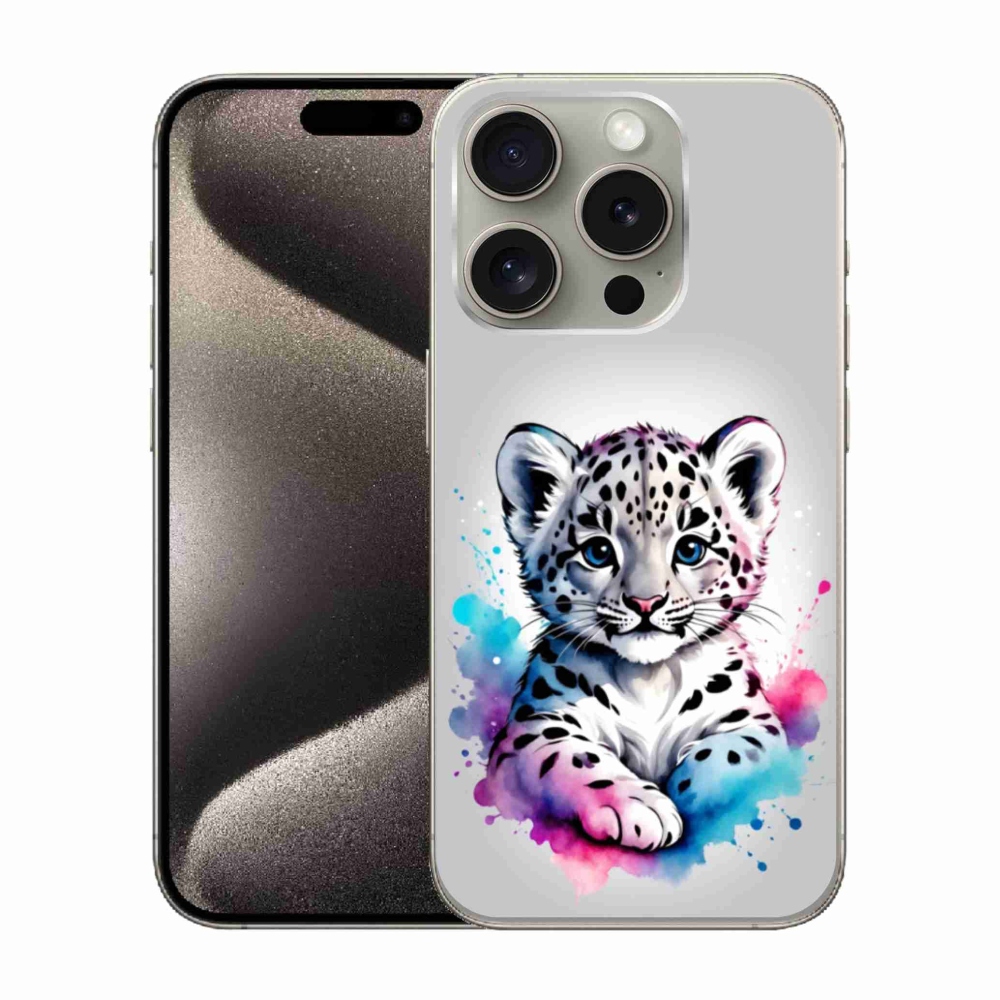 Zselés borítás mmCase iPhone 15 Pro készülékhez - leopárd kölyök