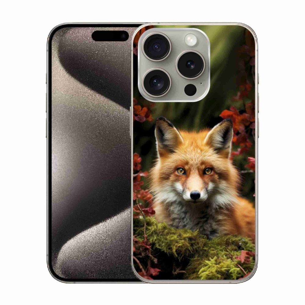 mmCase gél tok az iPhone 15 Pro-hoz – róka az erdőben