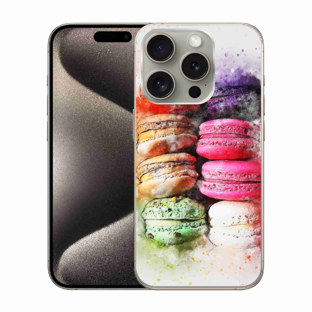 Zselés borítás mmCase iPhone 15 Pro készülékhez - makarónik