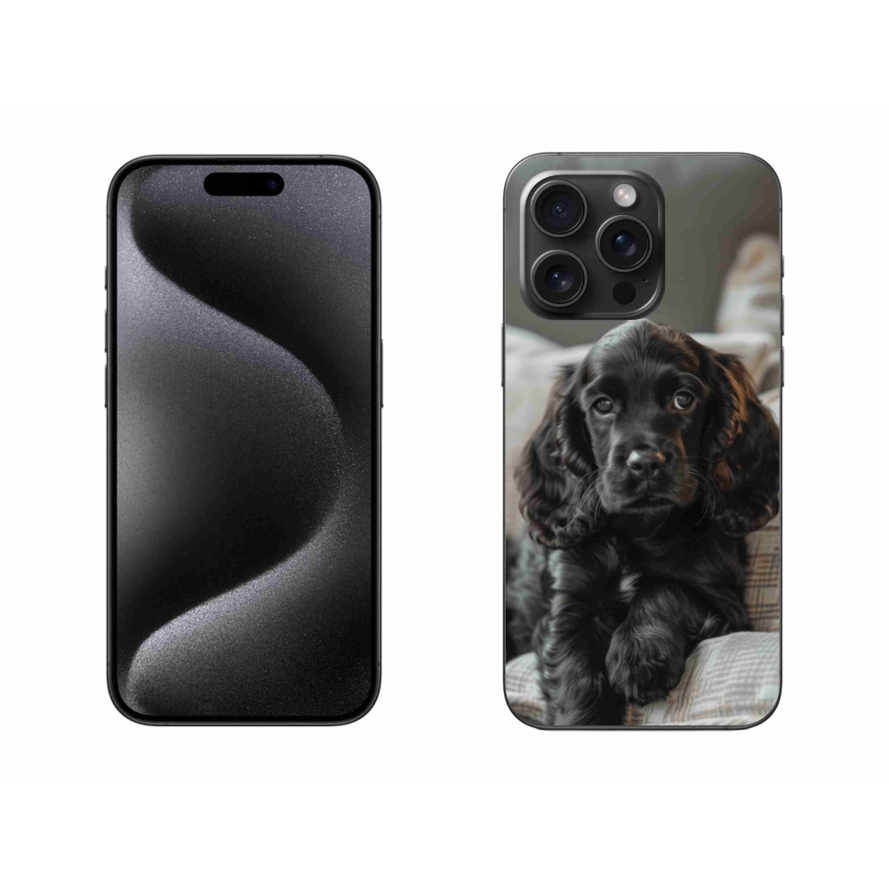 Gél borítás mmCase iPhone 15 Pro Max készülékhez - Angol Cocker Spániel