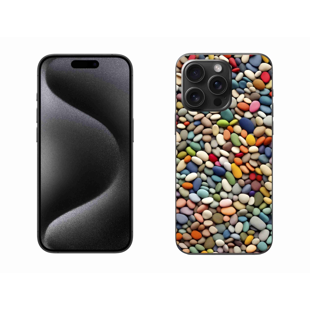 Zselés borítás mmCase iPhone 15 Pro Max készülékhez - színes strasszkövek 2