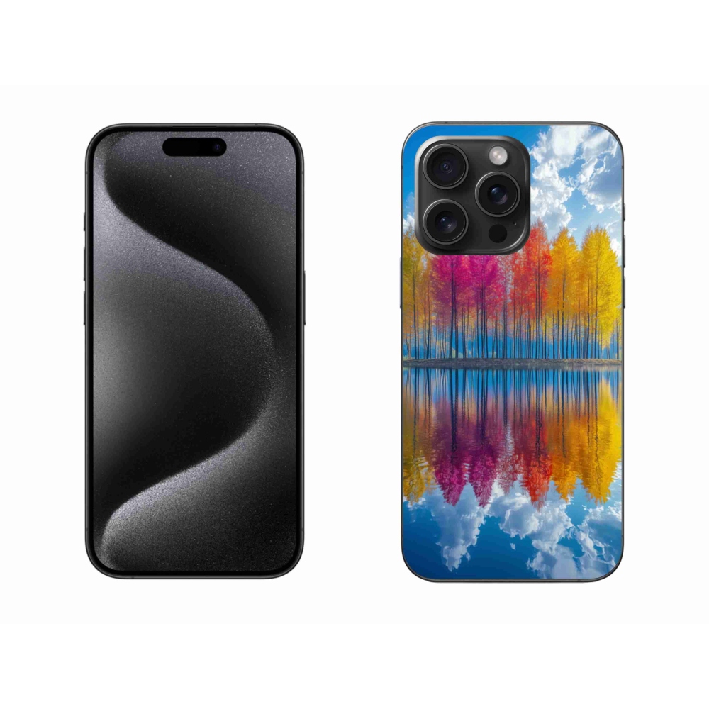 Gél borítás mmCase iPhone 15 Pro Max készülékhez - színes fák