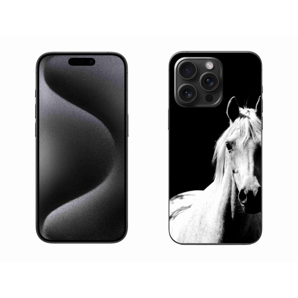 Gél borítás mmCase iPhone 15 Pro Max készülékhez - Fehér ló 5