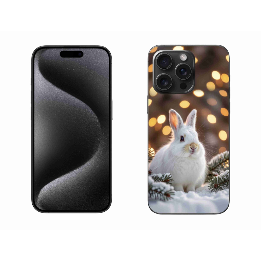 mmCase gél tok az iPhone 15 Pro Max-hoz – fehér nyúl