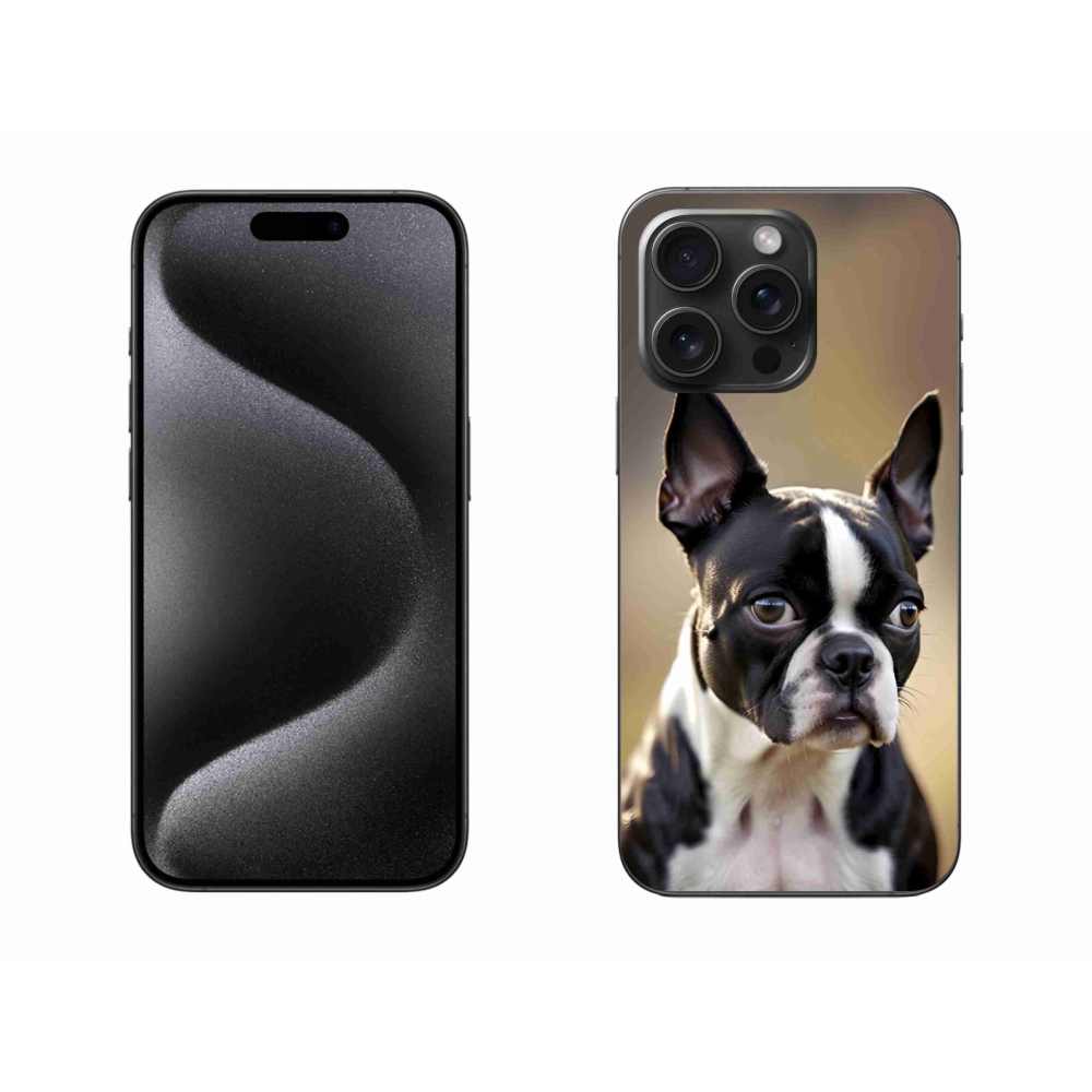 mmCase gél tok az iPhone 15 Pro Max-hoz – bostoni terrier