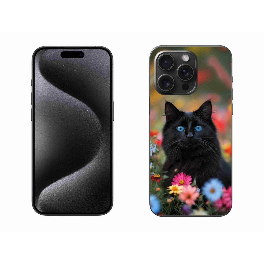 mmCase gél tok az iPhone 15 Pro Max-hoz – fekete cica 4