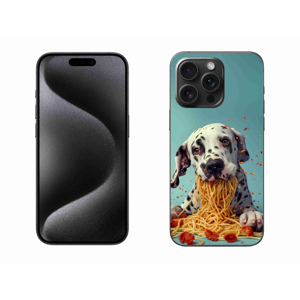 mmCase gél tok az iPhone 15 Pro Max-hoz – dalmát és spagetti