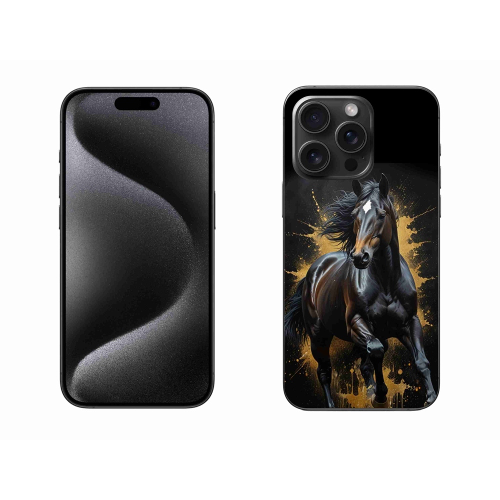 mmCase gél tok az iPhone 15 Pro Max-hoz – elegáns fekete csikó