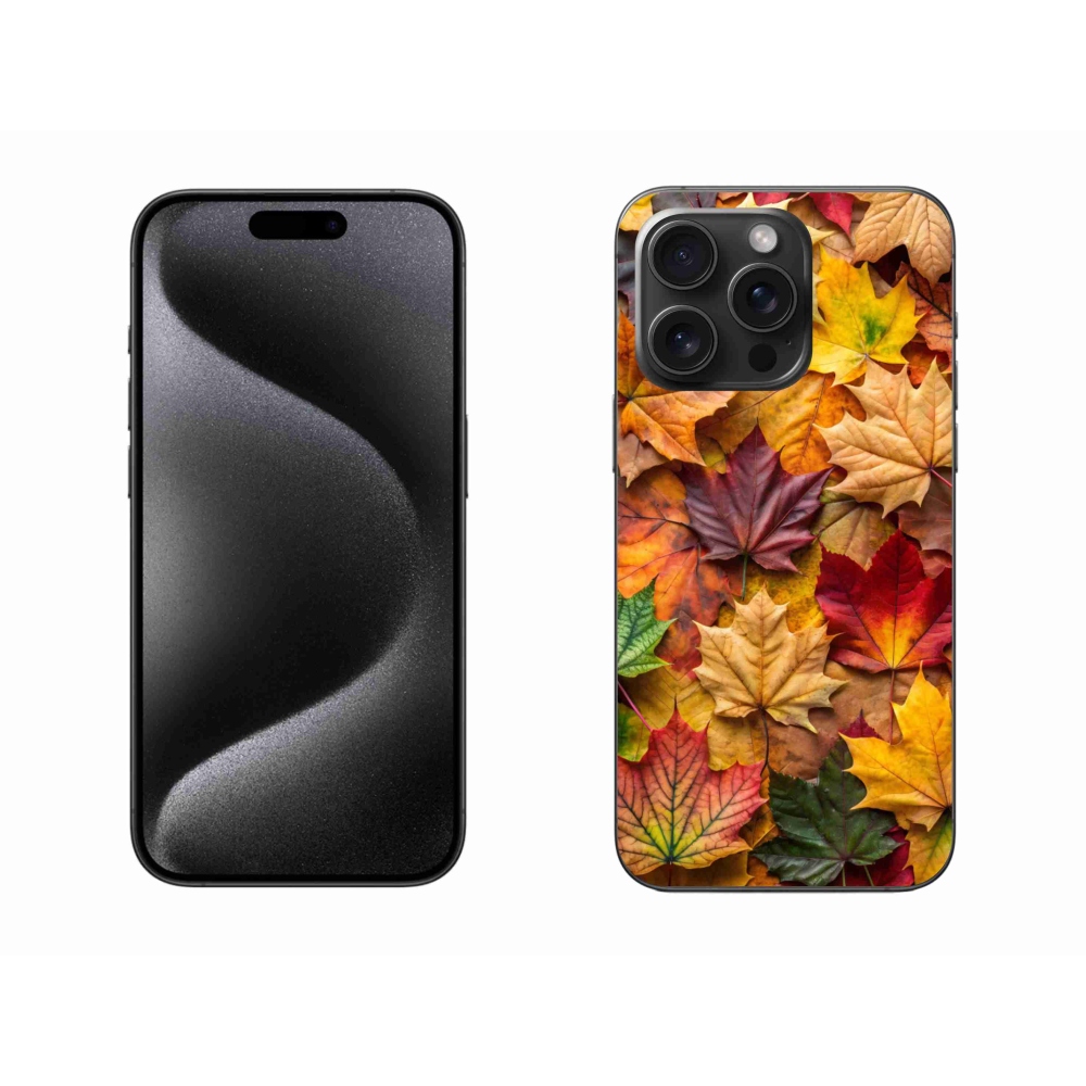 Zselés borítás mmCase iPhone 15 Pro Max készülékhez - juharlevelek 2