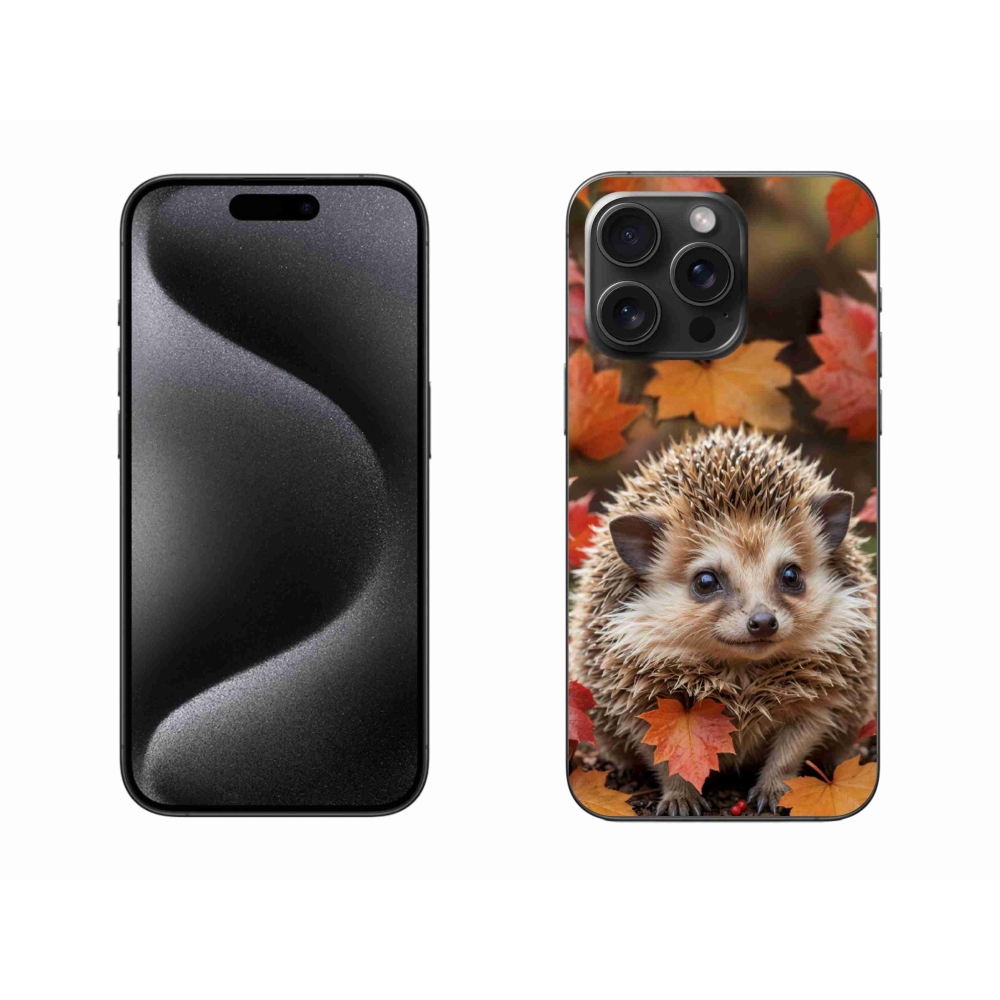 mmCase gél tok az iPhone 15 Pro Max-hoz – sündisznó a levelek között