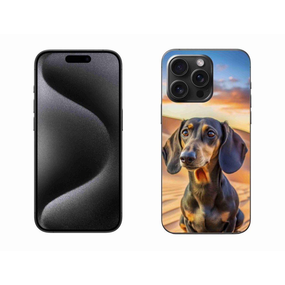 Zselés borítás mmCase iPhone 15 Pro Max készülékhez - tacskó 3