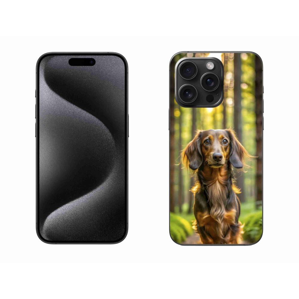Zselés borítás mmCase iPhone 15 Pro Max készülékhez - tacskó 4