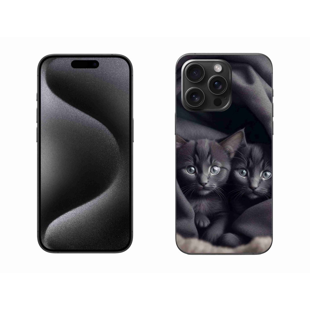 Zselés borítás mmCase iPhone 15 Pro Max készülékhez - cat duo