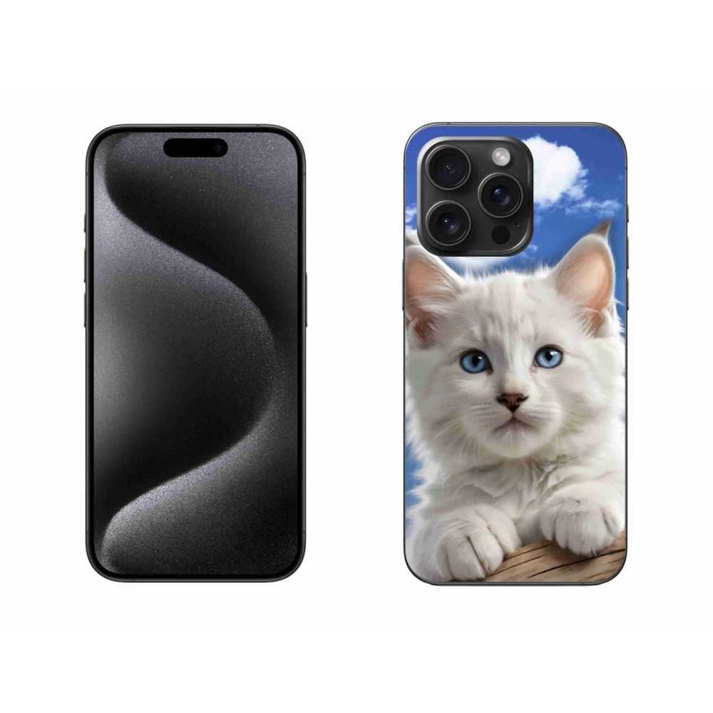 mmCase gél tok az iPhone 15 Pro Max-hoz – cica és felhők