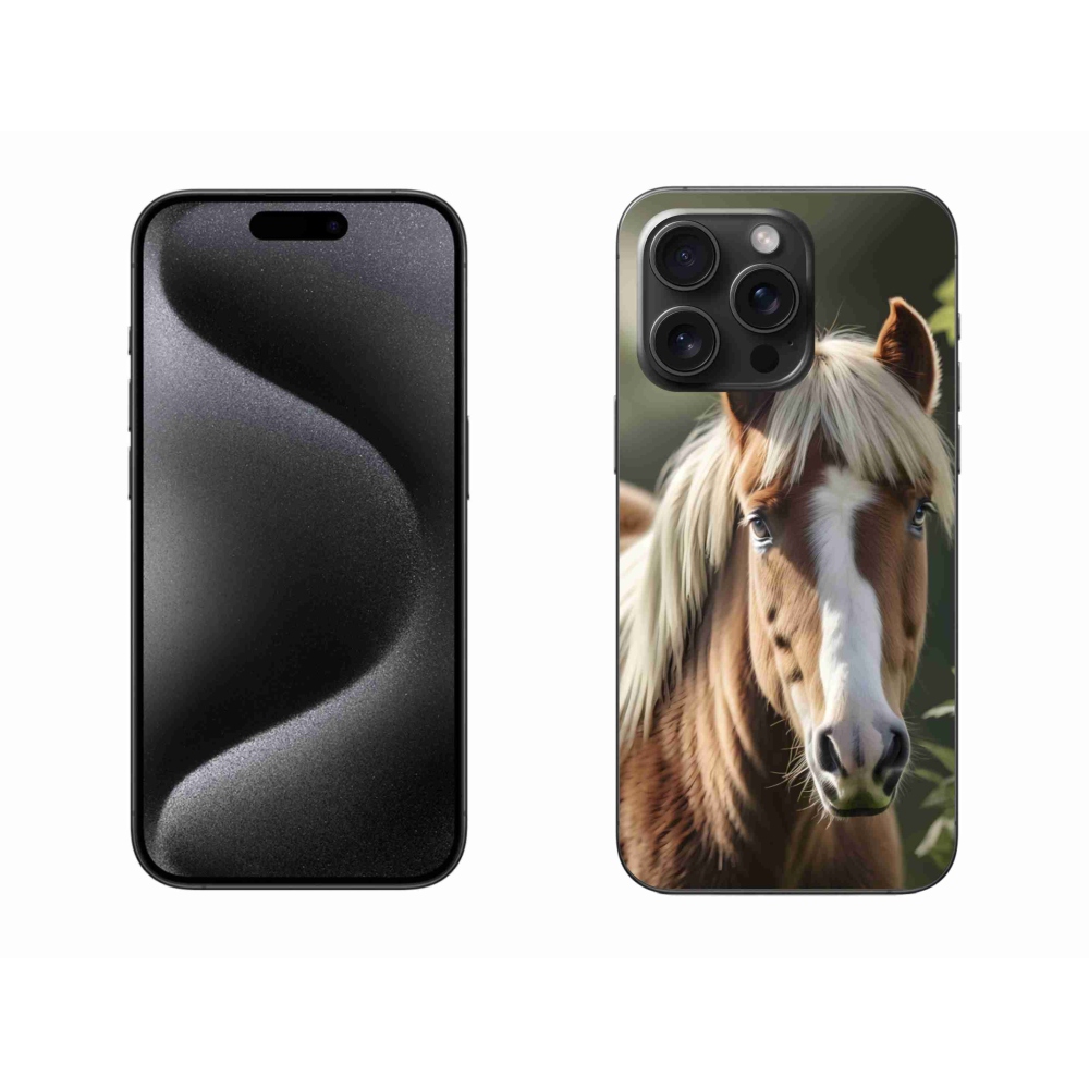 mmCase gél tok az iPhone 15 Pro Max-hoz – világos sörényű ló