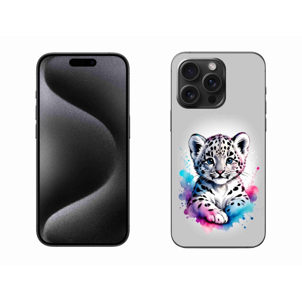 Zselés borítás mmCase iPhone 15 Pro Max készülékhez - leopárd kölyök