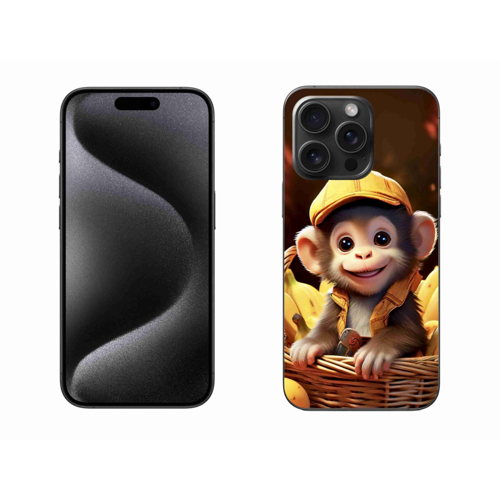 mmCase gél tok az iPhone 15 Pro Max-hoz – majom a kosárban
