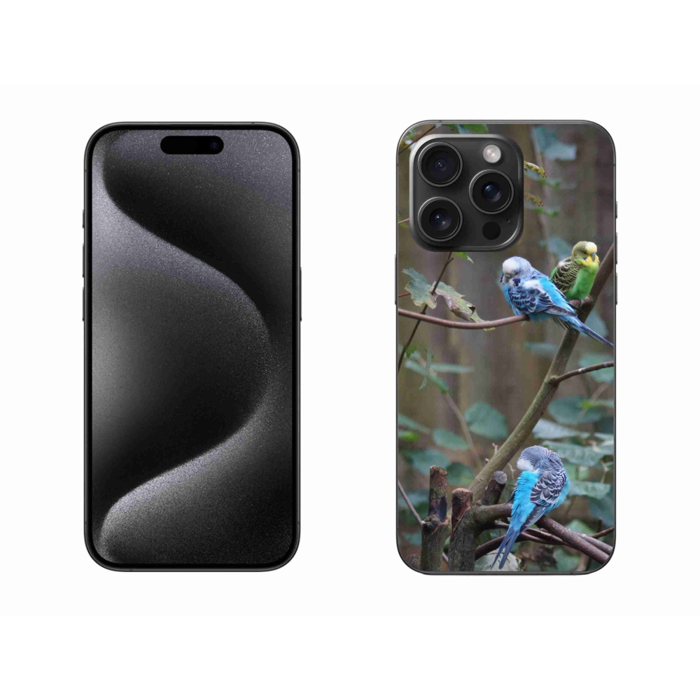 mmCase gél tok az iPhone 15 Pro Max-hoz – papagájok egy ágon