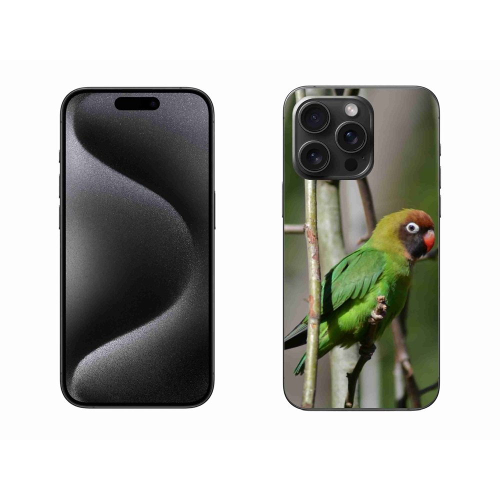 Zselés borítás mmCase iPhone 15 Pro Max készülékhez - papagáj agapornis