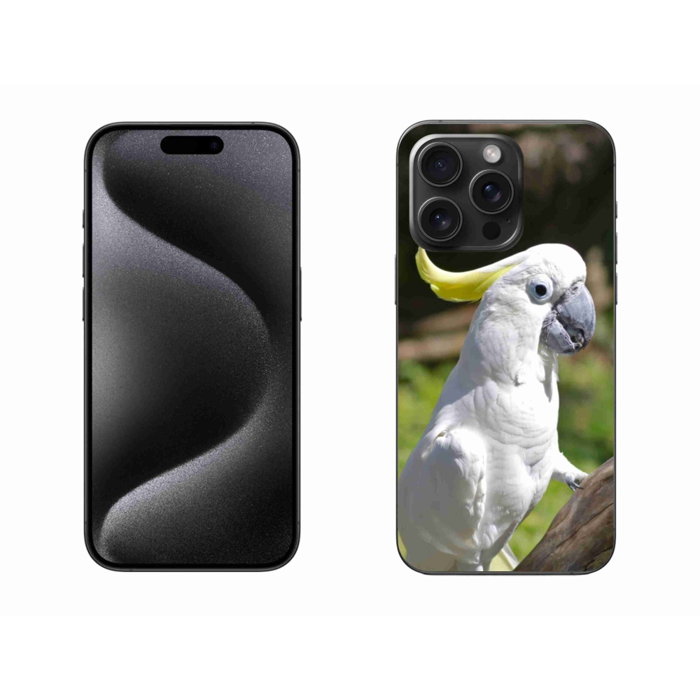 Zselés borítás mmCase iPhone 15 Pro Max készülékhez - papagáj kakadu 2