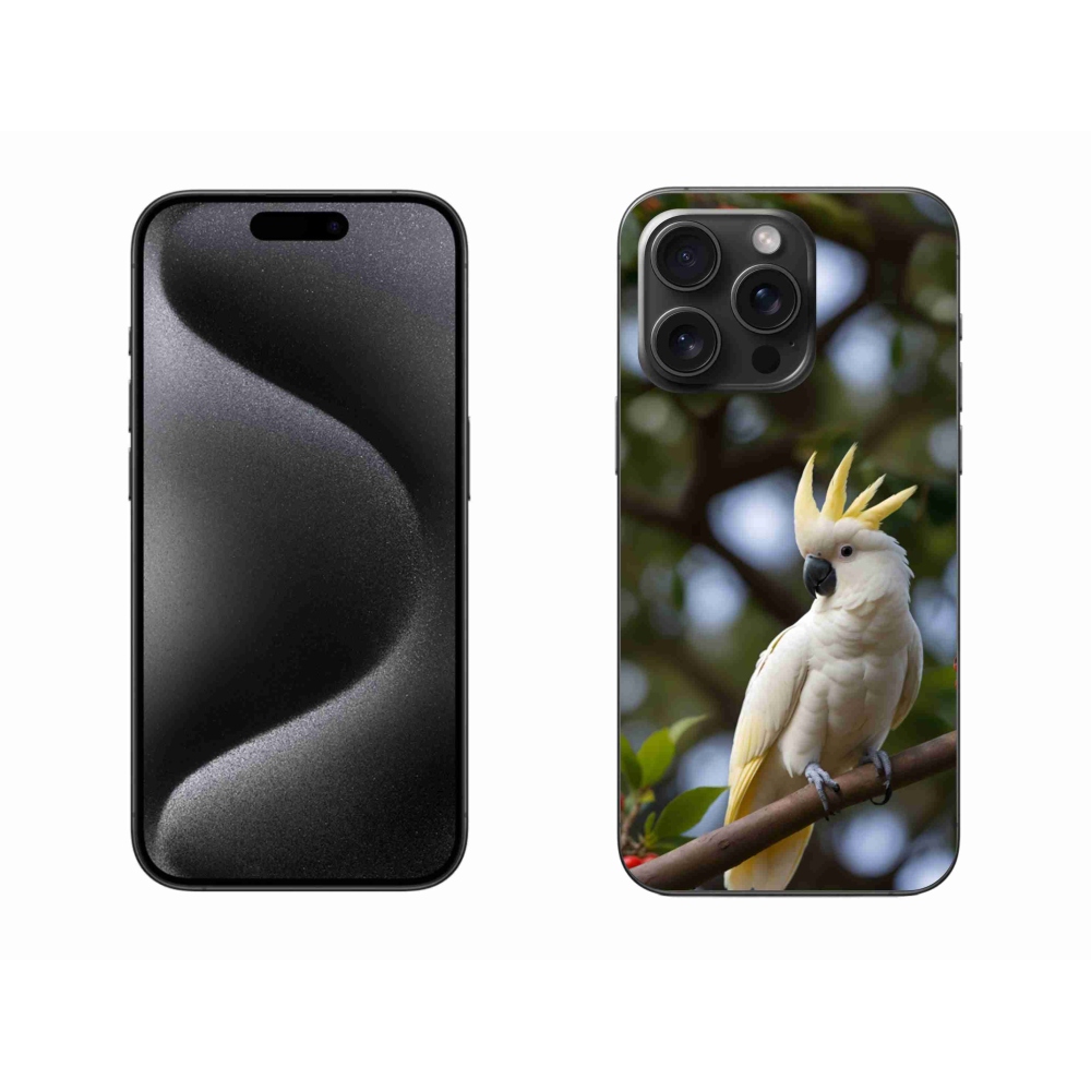 mmCase gél tok az iPhone 15 Pro Max-hoz – kakadu papagáj 3