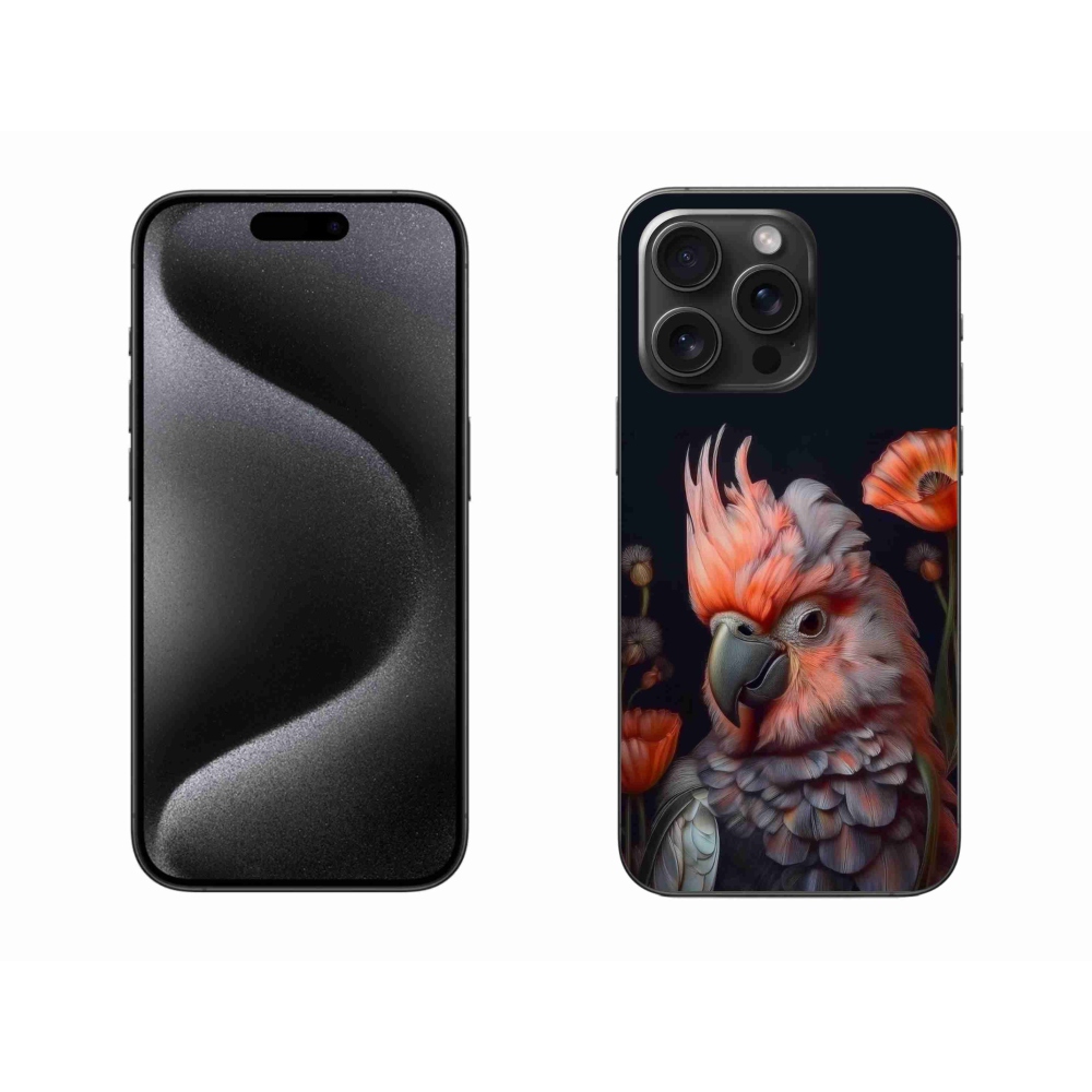 mmCase gél tok az iPhone 15 Pro Max-hoz – színes kakadu papagáj