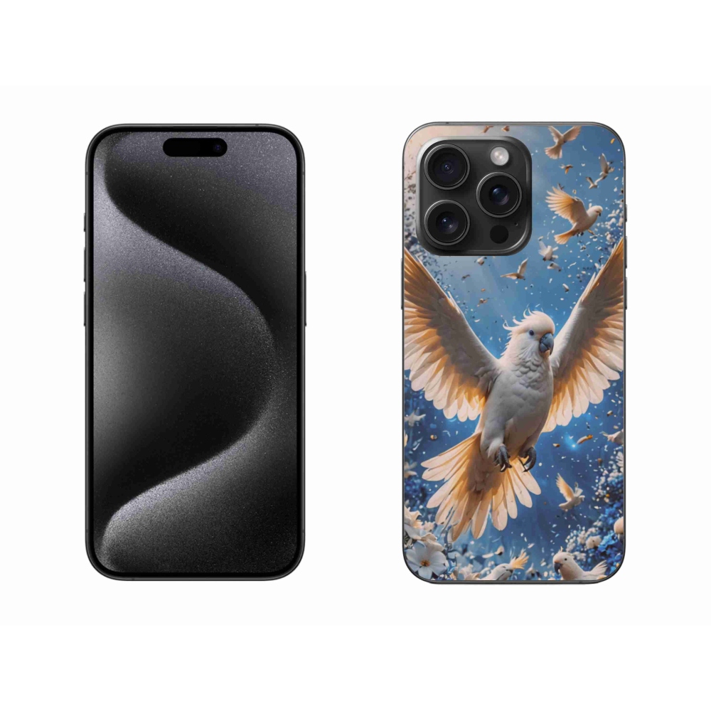 Zselés borítás mmCase iPhone 15 Pro Max készülékhez - papagáj kakadu