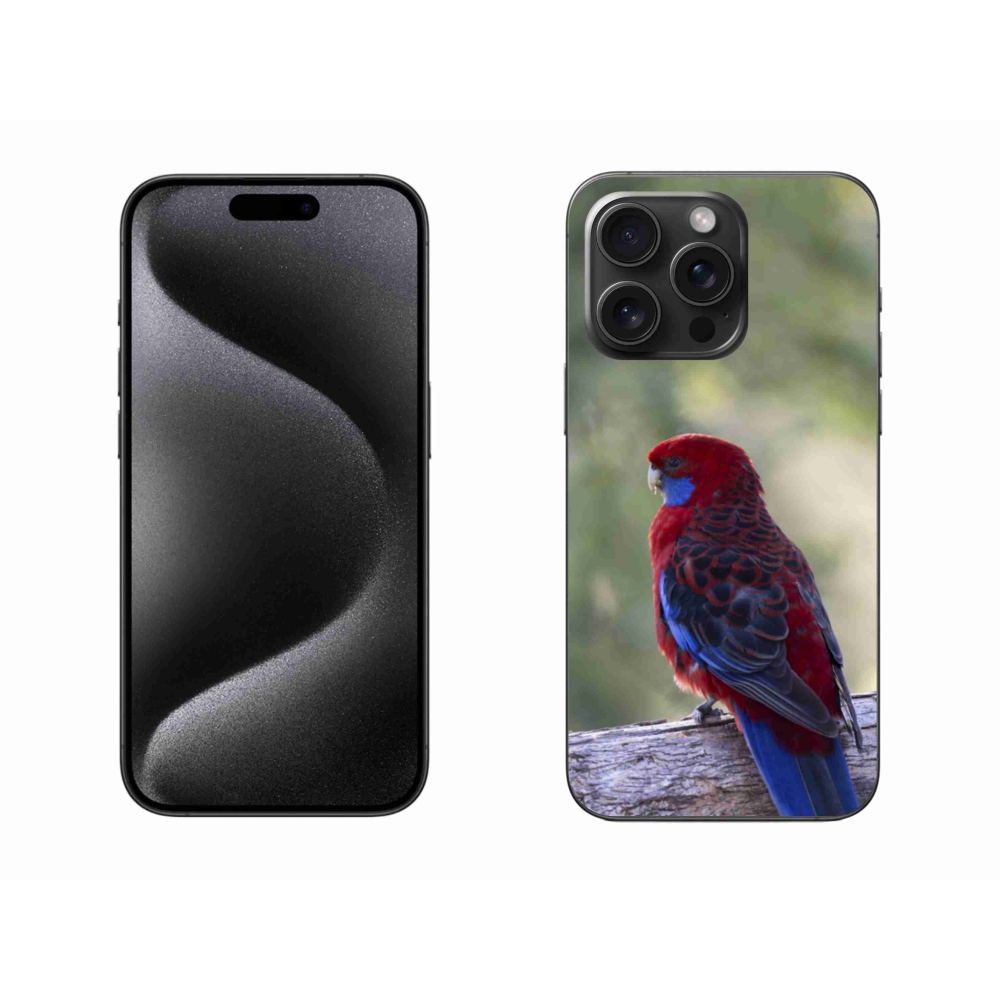 Zselés borítás mmCase iPhone 15 Pro Max készülékhez - papagáj rózsa