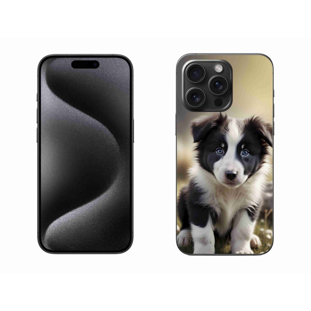 mmCase gél tok az iPhone 15 Pro Max-hoz – aranyos border collie