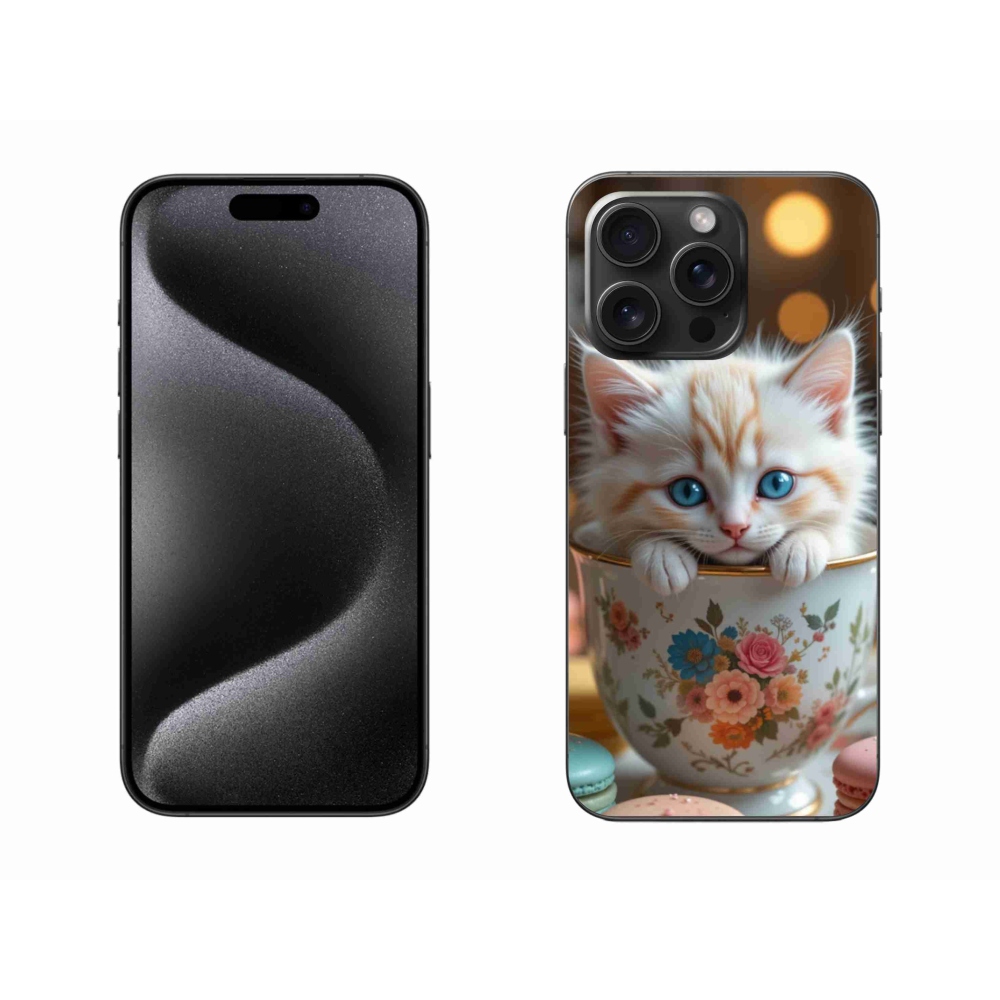 Gél borítás mmCase iPhone 15 Pro Max készülékhez - aranyos cica 6