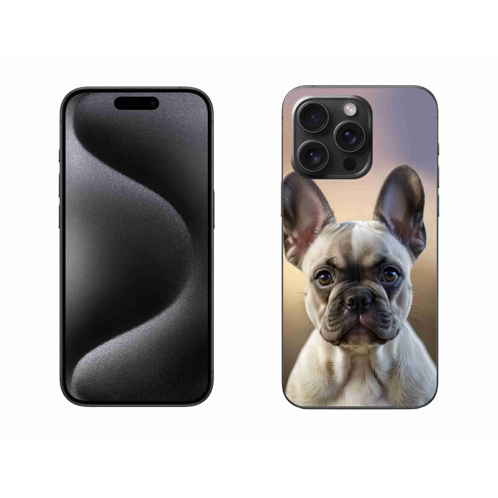 mmCase gél tok az iPhone 15 Pro Max-hoz – aranyos francia buldog