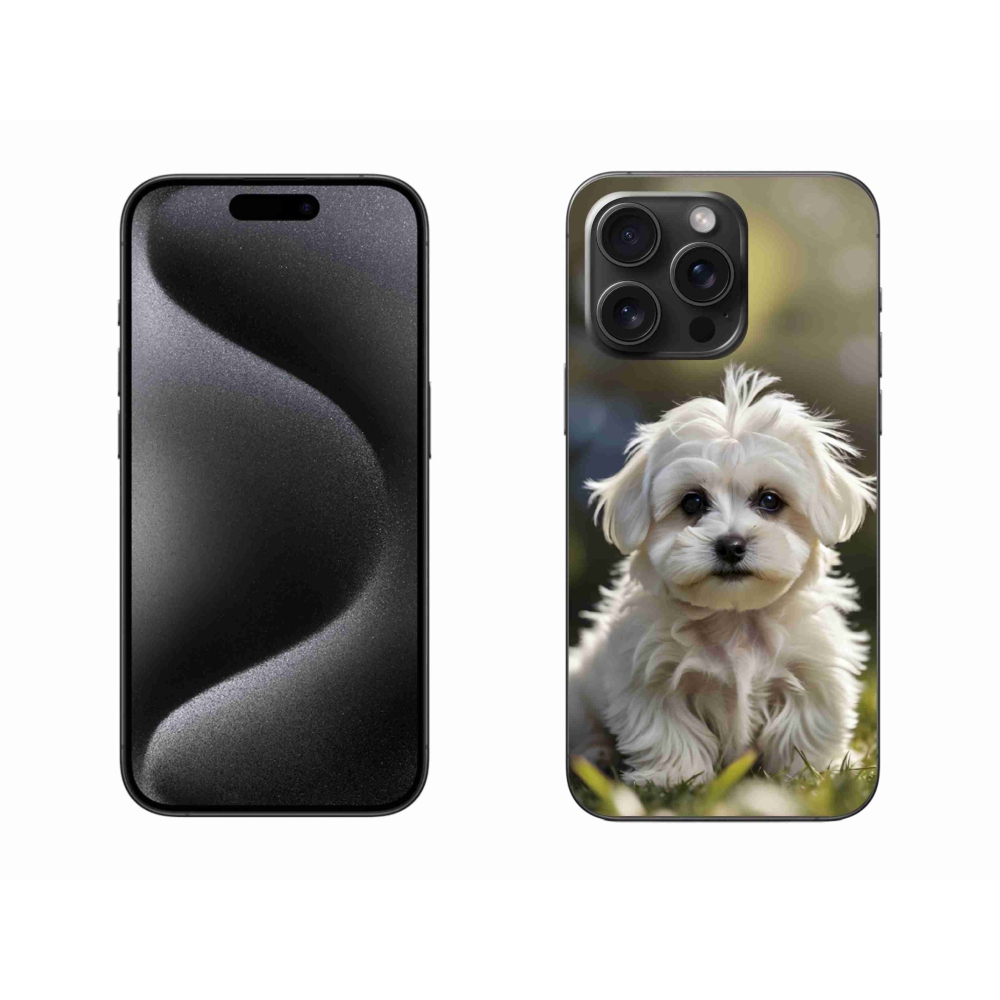 mmCase gél tok az iPhone 15 Pro Max-hoz – aranyos máltai kutyus