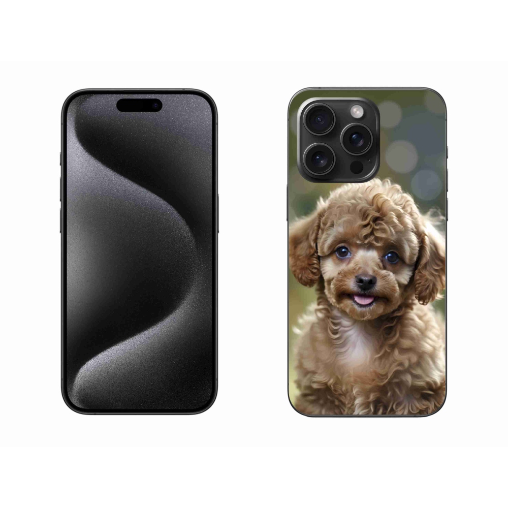 mmCase gél tok az iPhone 15 Pro Max-hoz – aranyos pudli