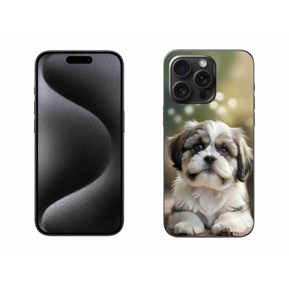 mmCase gél tok az iPhone 15 Pro Max-hoz – aranyos shih-tzu