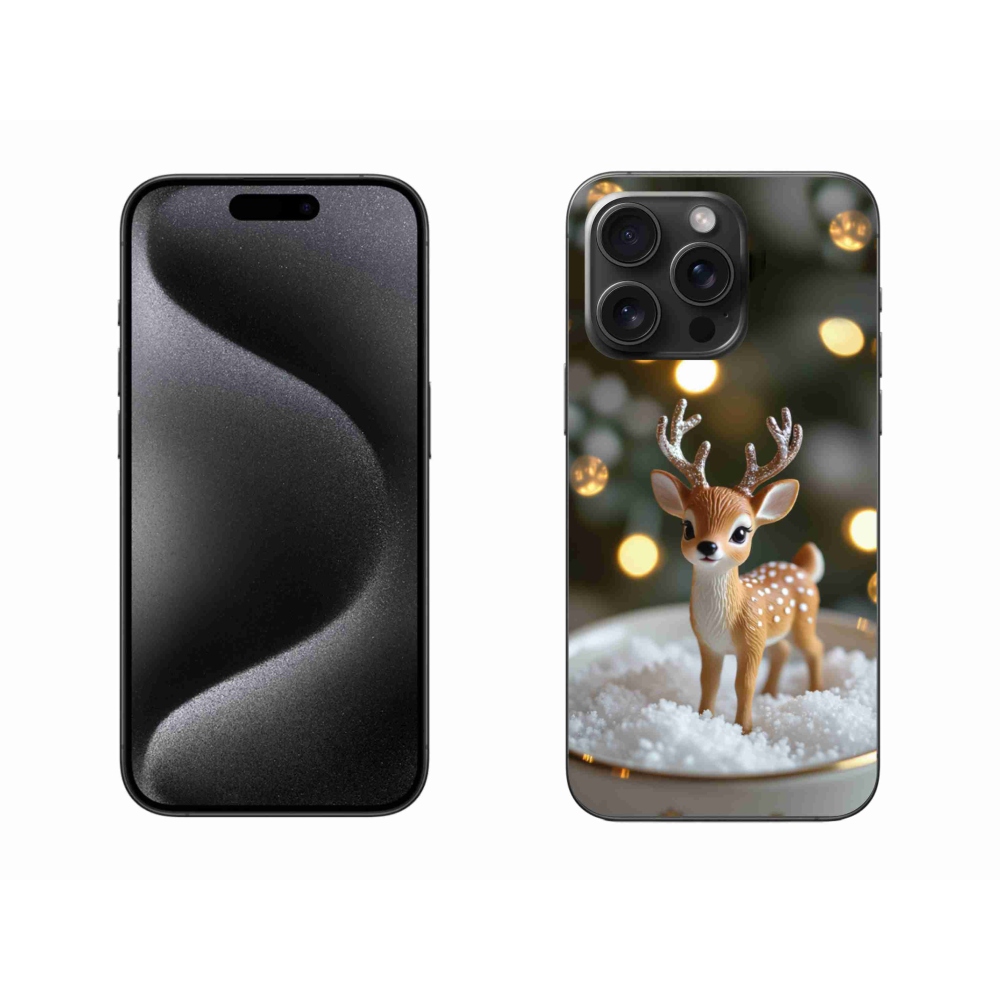 mmCase gél tok az iPhone 15 Pro Max-hoz – aranyos karácsonyi rénszarvas