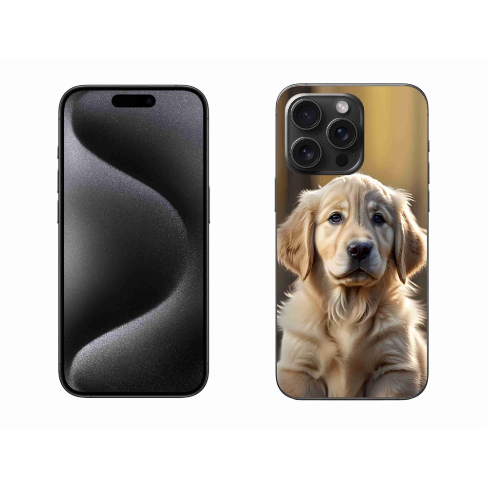 mmCase gél tok az iPhone 15 Pro Max-hoz – aranyos arany retriever