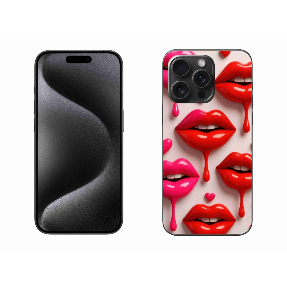 Zselés borítás mmCase iPhone 15 Pro Max készülékhez - ajkak 2