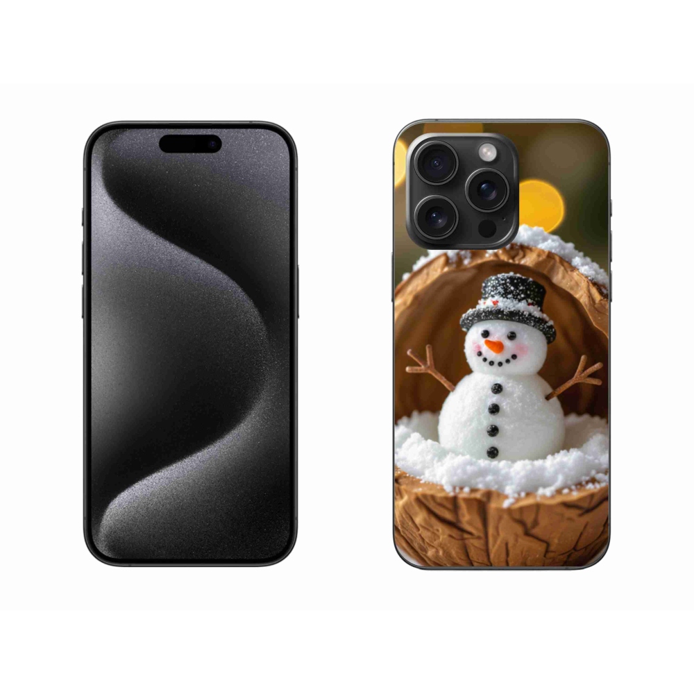 Gél borítás mmCase iPhone 15 Pro Max készülékhez - Hóember 4